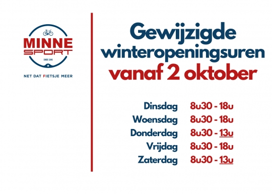 Gewijzigde winteropeningsuren